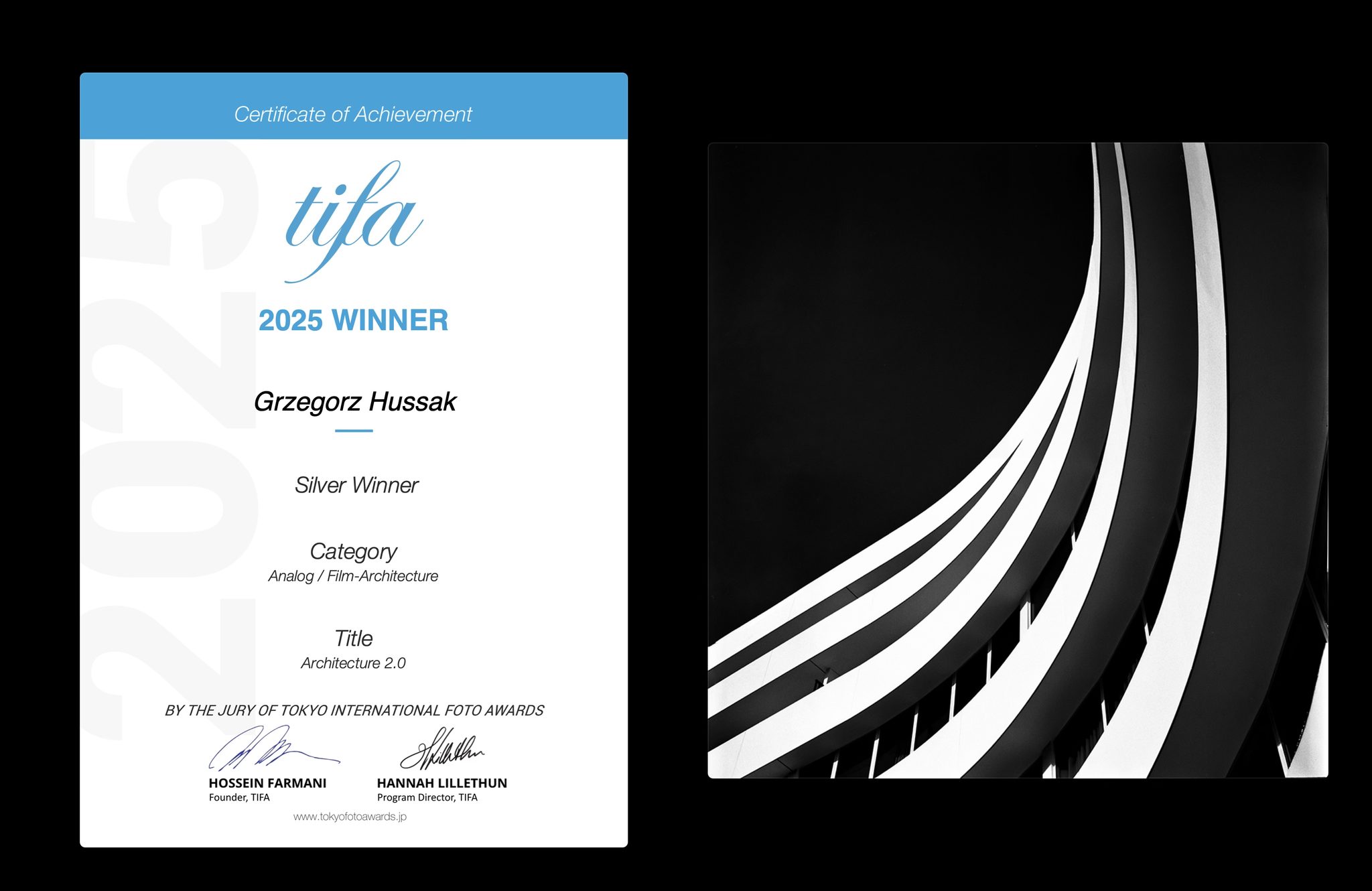 Silver Winner TIFA dla Grzegorza Hussaka i międzynarodowa wystawa